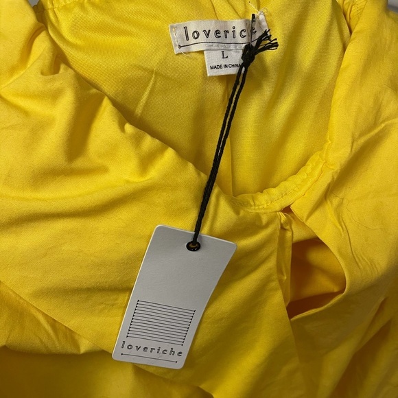 Love Riche Ruffle off the shoulder Bohemian Dress A line light lined new w tags - Picture 5 of 6